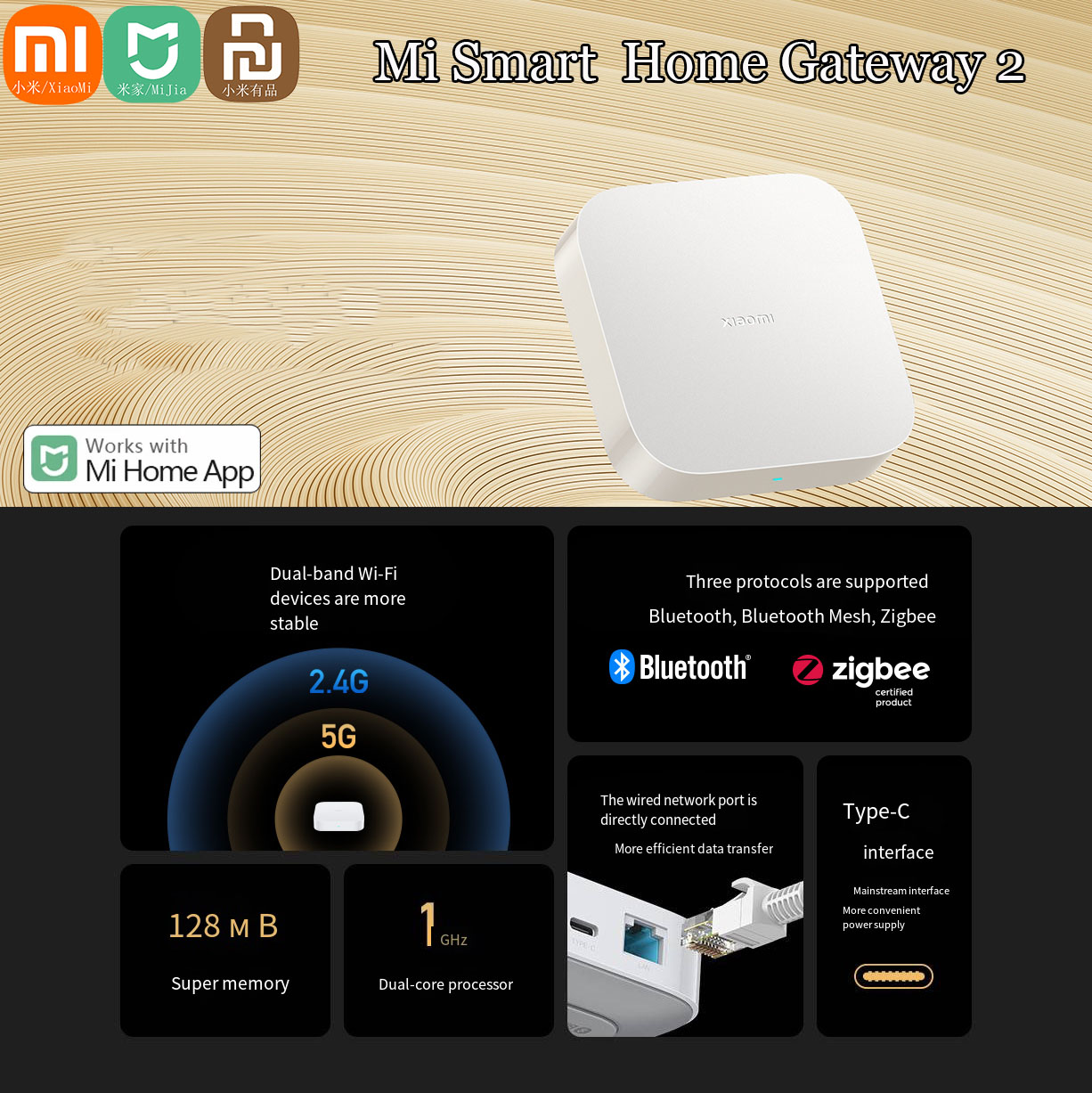 Smart Home Xiaomi Hub - Oryginalna bramka Xiaomi Mijia Smart Home