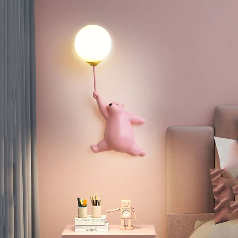 Smart Baby Night Light - Kreskówka Niedźwiedź polarny Kinkiet LED Kreatywne