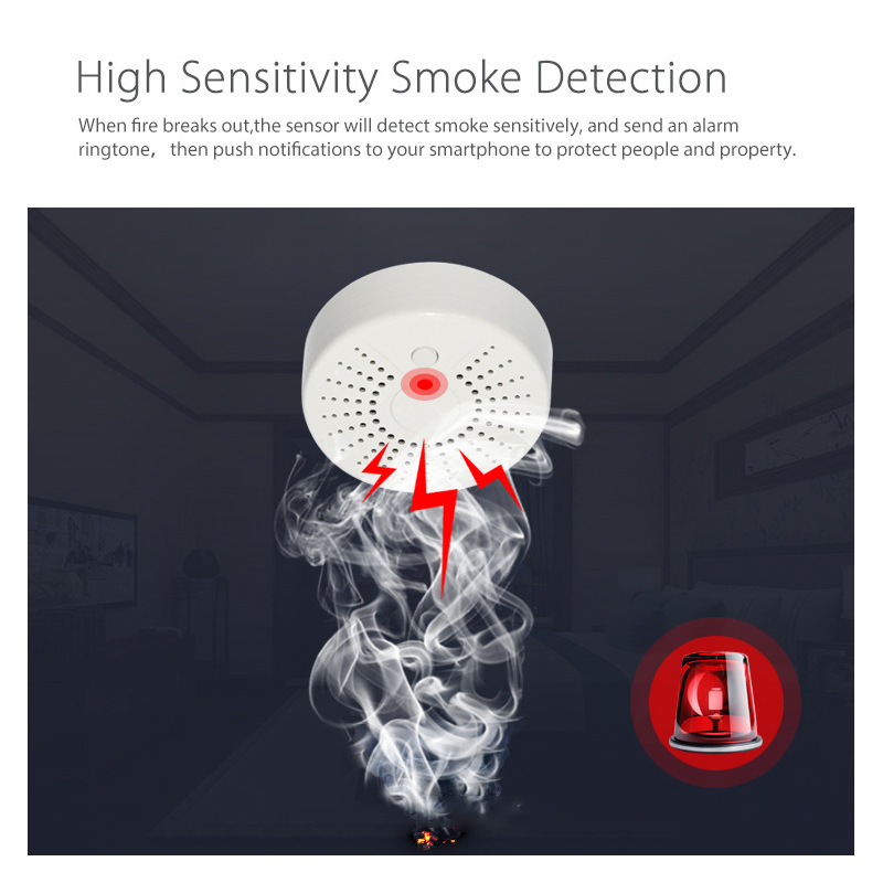 Smart Smoke Detector - Czujnik dymu Tuya WiFi Smart Home,