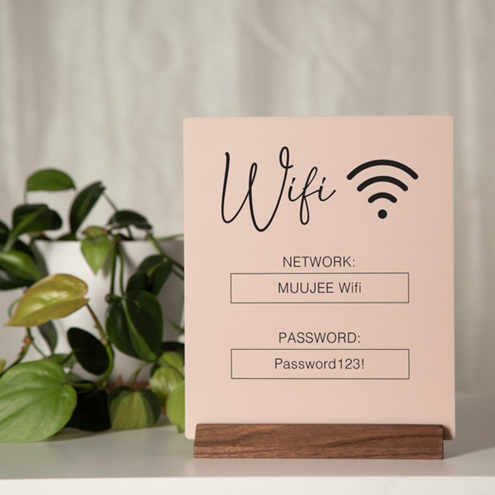 Airbnb Smart Home - Personalizowany akrylowy znak na stół z