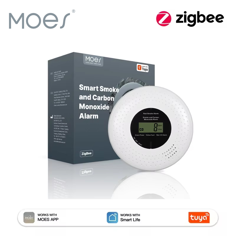 Smart Smoke Detector - Czujnik dymu i tlenku węgla MOES