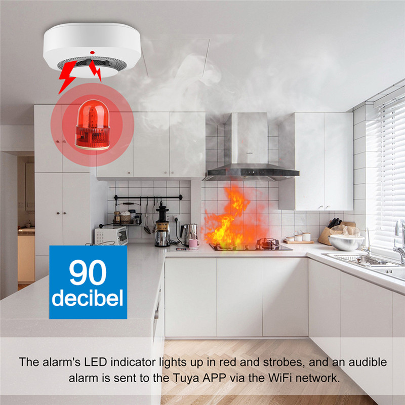 Tuya WiFi czujnik detektor dym – Smart Smoke Detector recenzja i cena